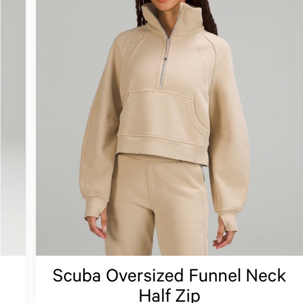 Scuba Oversized Funnel Neck Half Zip Trench XS/S